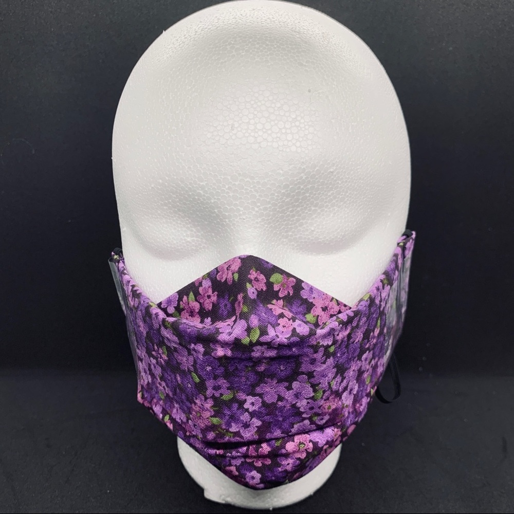 3D Face Mask 3 Layer Nose Bridge Purple Ombré